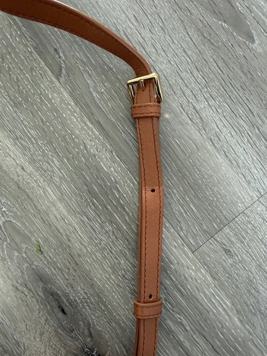 Quince Woven Leather Crossbody Bag in Cognac Brown - Picture 4 of 8